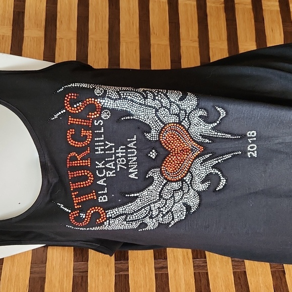 NWT! Sturgis rally bling assymetrical tank top - Picture 2 of 7